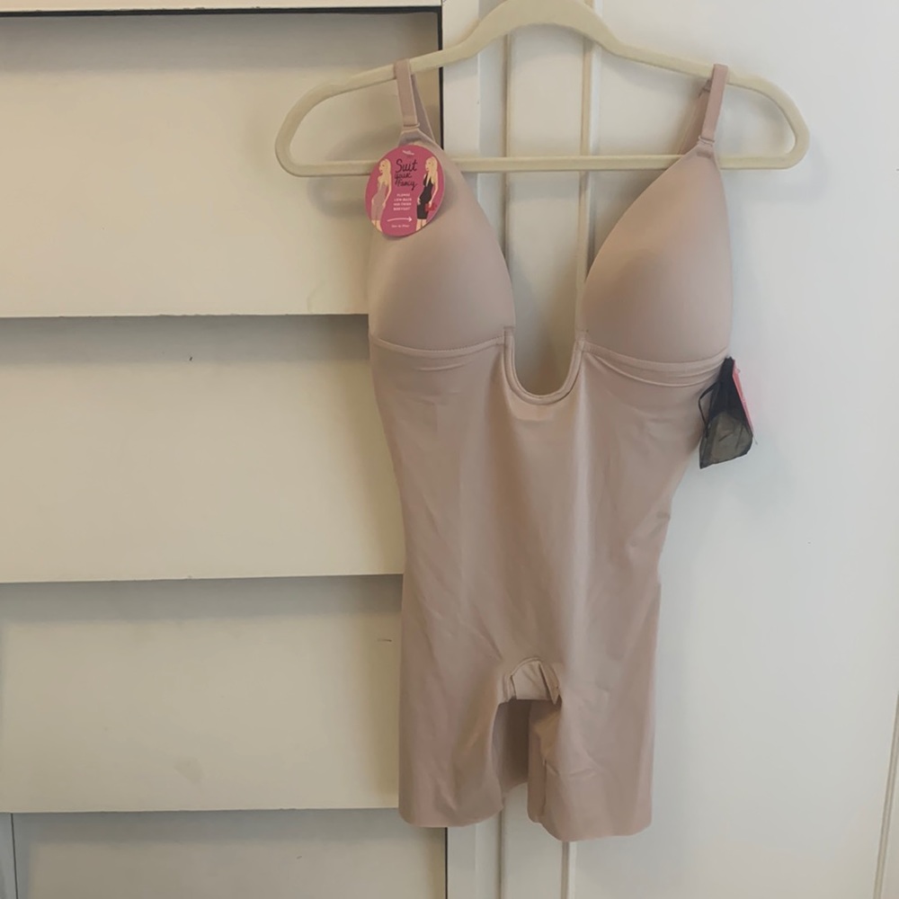 Spanx plunge low back body suit